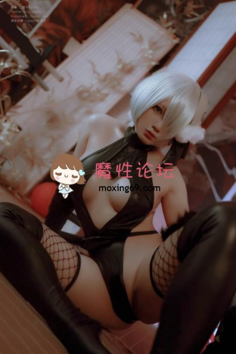 [cosplay] Nyako喵子 – 2b同人旗袍 43P-196M 【百度云】