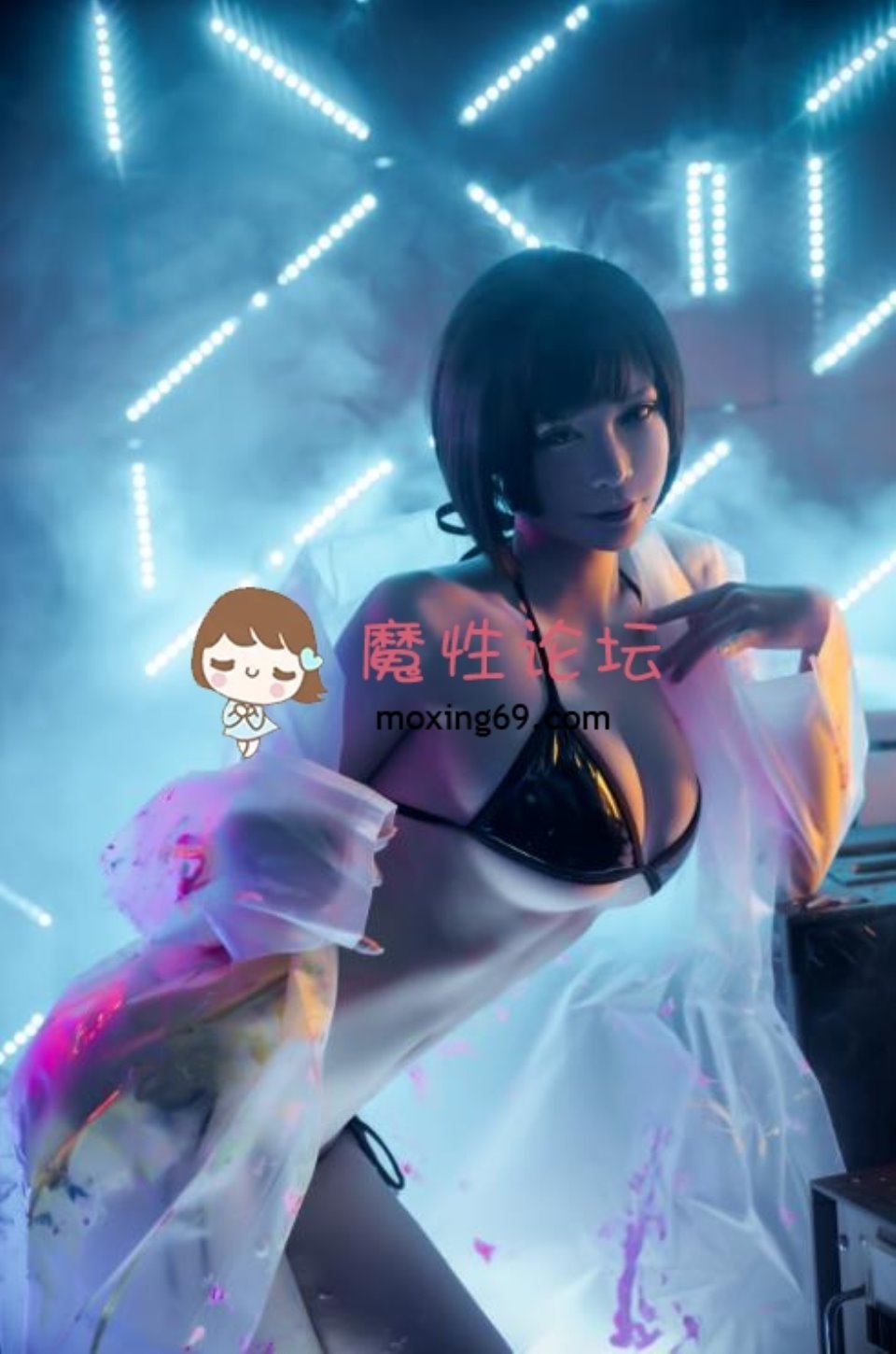 [cosplay] 爱老师 – 涂料雨衣 9P-65M 【百度云】