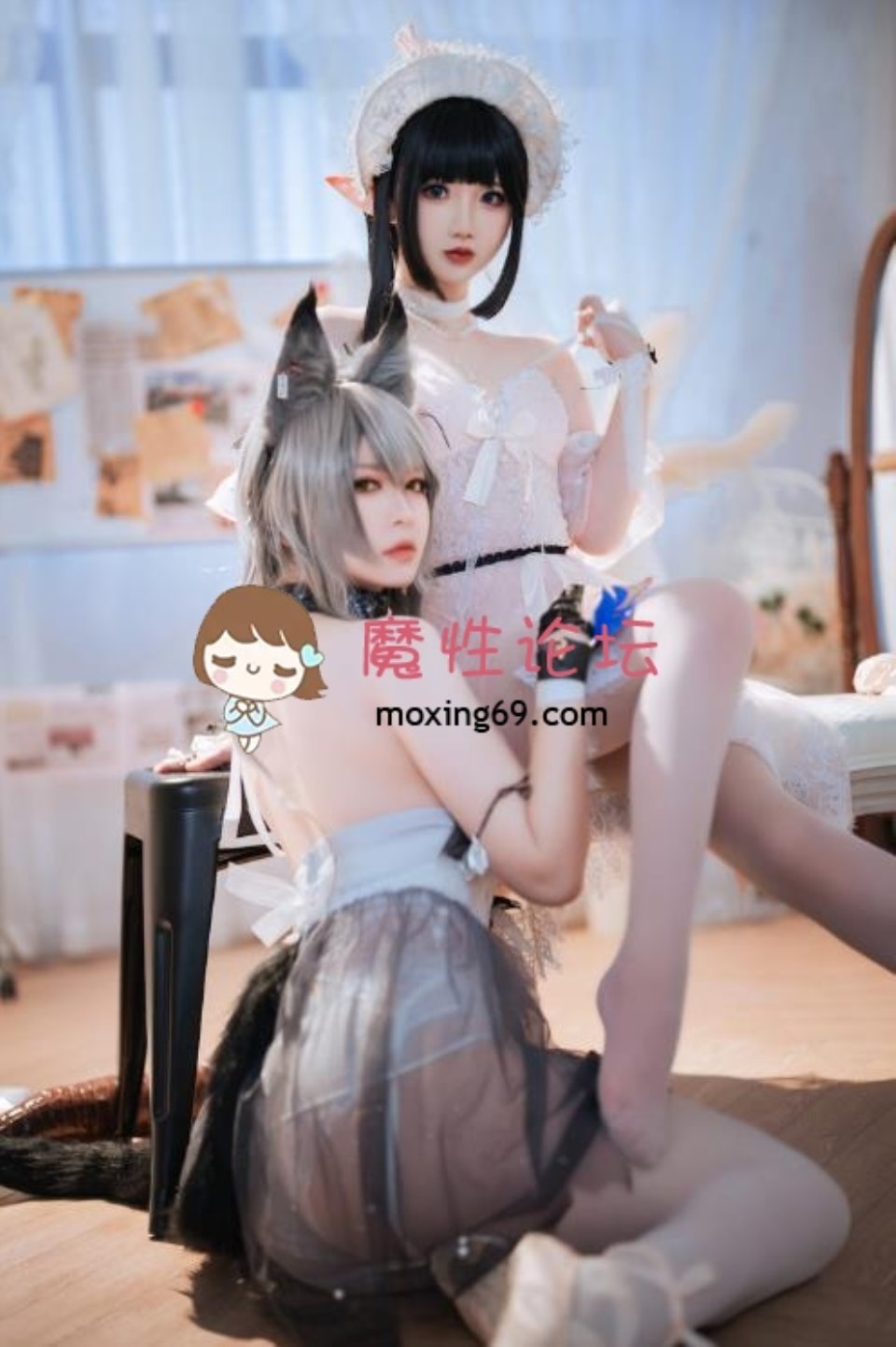 [cosplay] 面饼仙儿&半半子 – Arknights 黑x森蚺バレエ 56P-483M 【百度云】